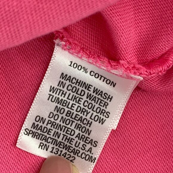Spirit Jersey Smithsonian Pink Hibiscus V-Neck Size S - Picture 6 of 7